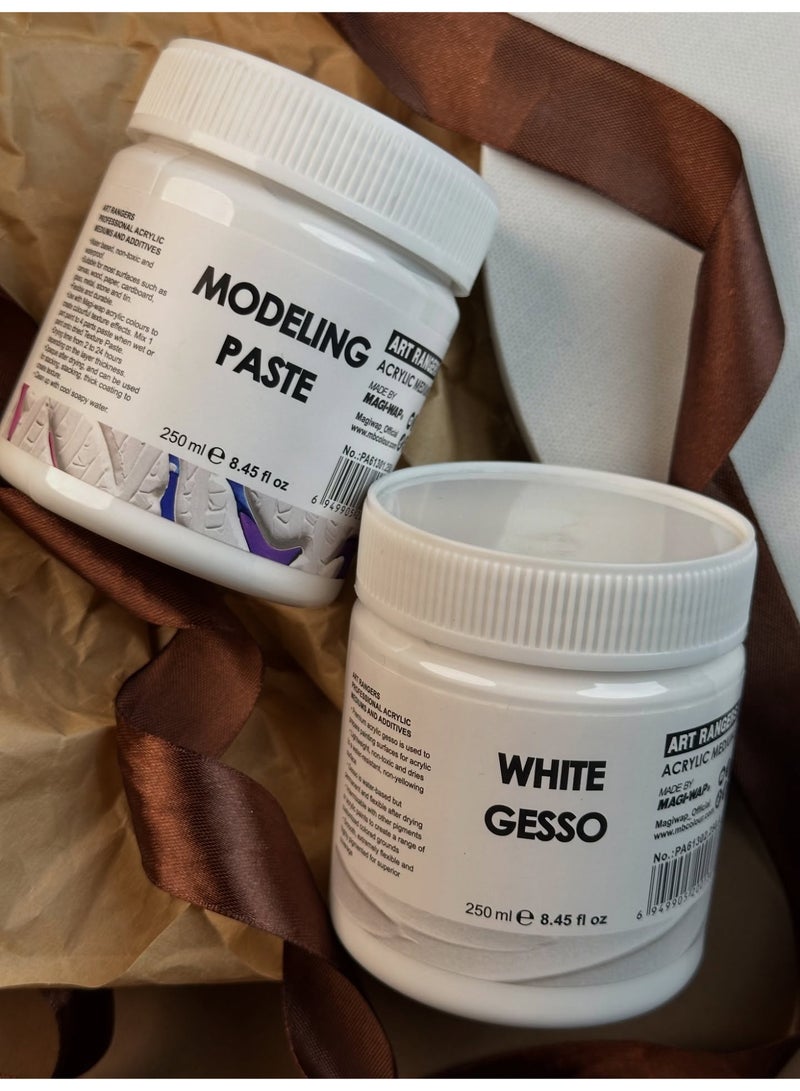 Art Rangers Professional Acrylic Medium White Gesso White 250ml PA61302.250 - Image 5