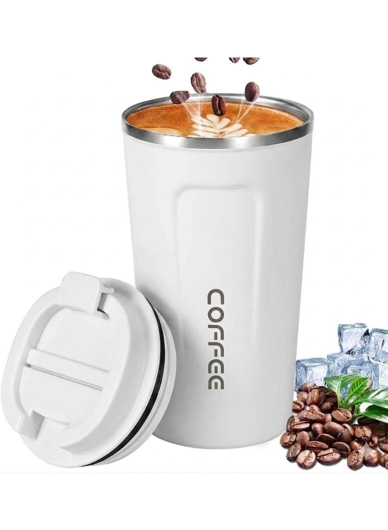 إيكو شاين ECO SHINE Insulated Coffee Cup - 17oz Travel Coffee Mug | Reusable Stainless Steel Tumbler With Leakproof Spill-Proof Lid | Double-Walled Vacuum Cup For Hot & Cold Drinks | Perfect Thermal Mug - Image 1