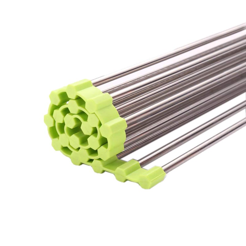 Luximal Foldable Multipurpose Rollup Stainless Steel Kitchen Organiser Utensils Dish Drying Drainer Rack Mat for Over Sink and FruitVegetable Strainer Colander 465 cm x 46 cm - Image 4