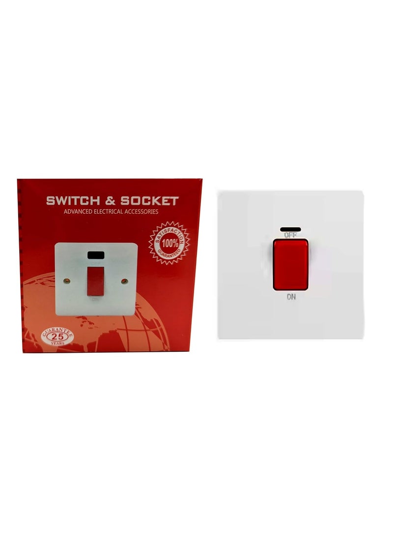 MASplus Air Conditioner Switch, 45A 3*3 White Wide, 250 V, 50/60 Hz; Geyser Water Heater, Refrigerator—Energy-Efficient, Durable Design with Overload Protection, Easy Installation, and High Voltage Capacity - Image 2