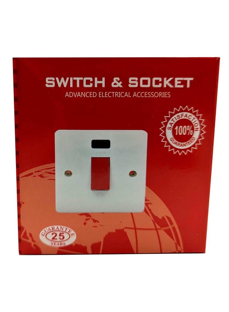 MASplus Air Conditioner Switch, 45A 3*3 White Wide, 250 V, 50/60 Hz; Geyser Water Heater, Refrigerator—Energy-Efficient, Durable Design with Overload Protection, Easy Installation, and High Voltage Capacity - Image 4