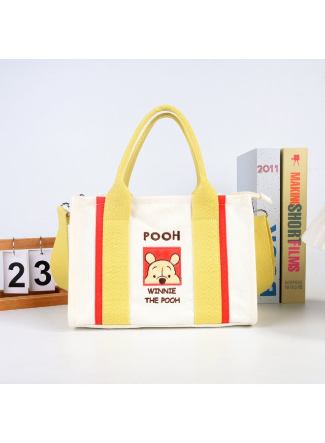 Disney Genuine Strawberry Bear Qiqi Winnie Bear Donald Duck Cartoon Animation Large Capacity Shoulder Bag Spring And Summer Bag-Specifications:Genuine Authorization + Anti-counterfeiting Label-Color:Disney Winnie The Pooh Colorful Handbag  - Image 1
