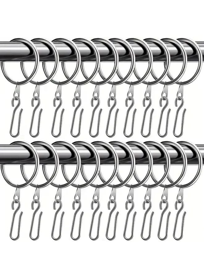 45 Silvery Washer Steel Rings 45 S13 Hooks 304 Stainless Steel Curtain System Heavy Duty Rustproof - Image 3