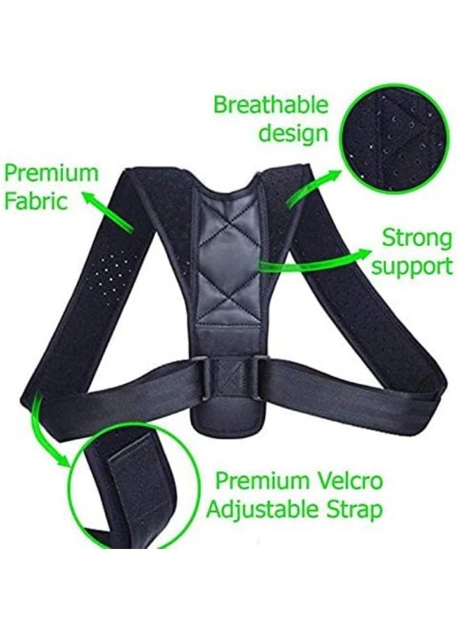 Spaceshoop Adjustable Back Brace Support Belt – Posture Corrector for Clavicle, Spine, Shoulder & Lumbar Alignment – Unisex Back Support for Posture Correction, Pain Relief, and Comfortable Daily Wear - Image 3