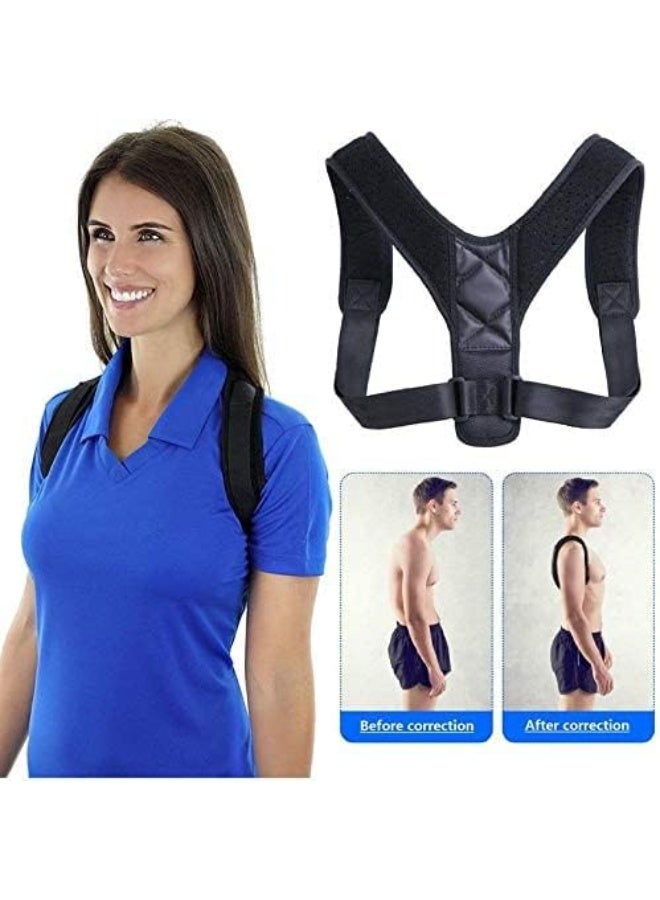 Spaceshoop Adjustable Back Brace Support Belt – Posture Corrector for Clavicle, Spine, Shoulder & Lumbar Alignment – Unisex Back Support for Posture Correction, Pain Relief, and Comfortable Daily Wear - Image 2