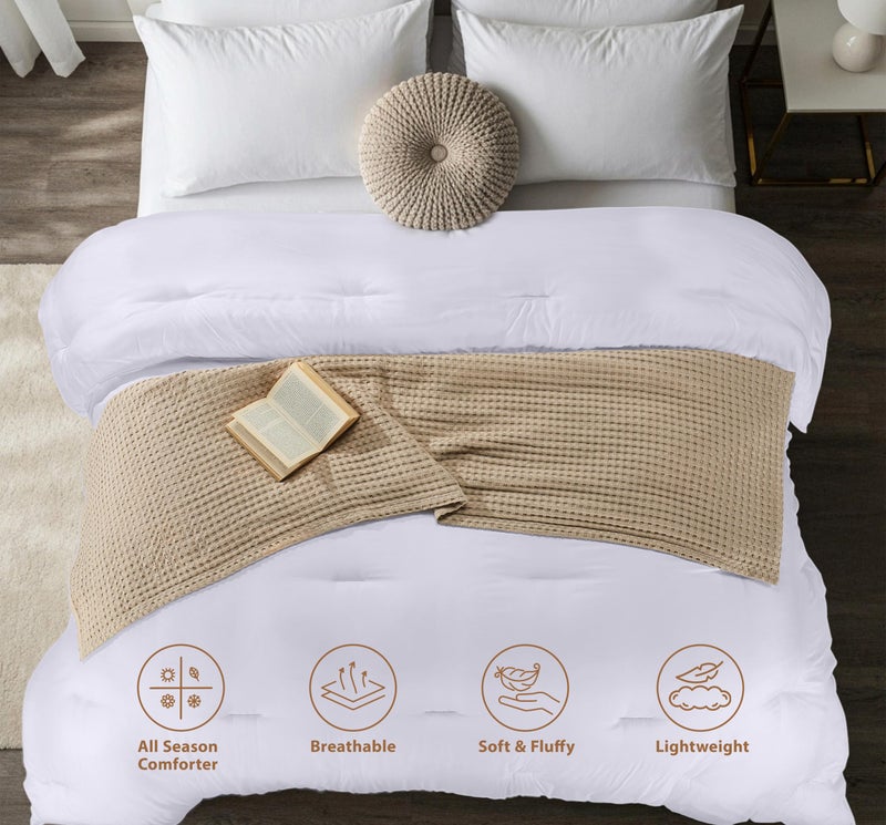 Utopia Bedding Comforters Twin Size, All Season Duvet Insert, Down Alternative Twin Comforter with Corner Tabs, Machine Washable Bed Comforter 64 x 88 Inches (White) - Image 5