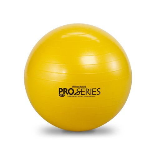 Theraband Exercise and amp; Stability Ball with 45 cm Diameter, Standard Fitness Ball for Improved Posture, Balance, Yoga, Pilates, Core Stability, & Rehab, Fitness Ball, Yoga Ball, Yellow - Image 4