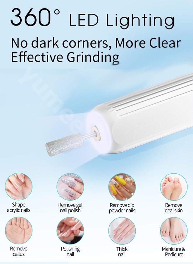 يمي مثقاب أظافر كهربائي - طقم مانيكير وباديكير مع عناية متعددة الوظائف، أدوات العناية بالأظافر طقم أظافر كامل للاستخدام المنزلي وفي الصالونات - Image 5
