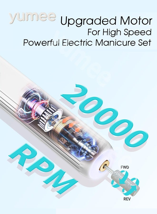 يمي مثقاب أظافر كهربائي - طقم مانيكير وباديكير مع عناية متعددة الوظائف، أدوات العناية بالأظافر طقم أظافر كامل للاستخدام المنزلي وفي الصالونات - Image 4