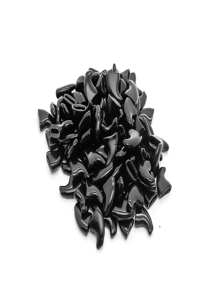 YMCCOOL 100pcs Cat Nail Caps Black Cat Paw Covers Kitten Nail Caps Pet Tips with Adhesives and Applicators Small - Image 5