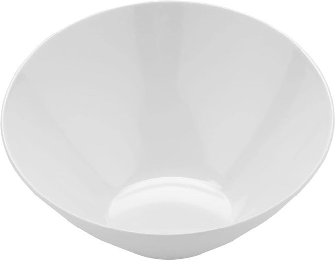 B788W ANGLED CASCADING SERVING BOWL FOR SALADS RICE AND DESSERT 16 OUNCE 8 WHITE