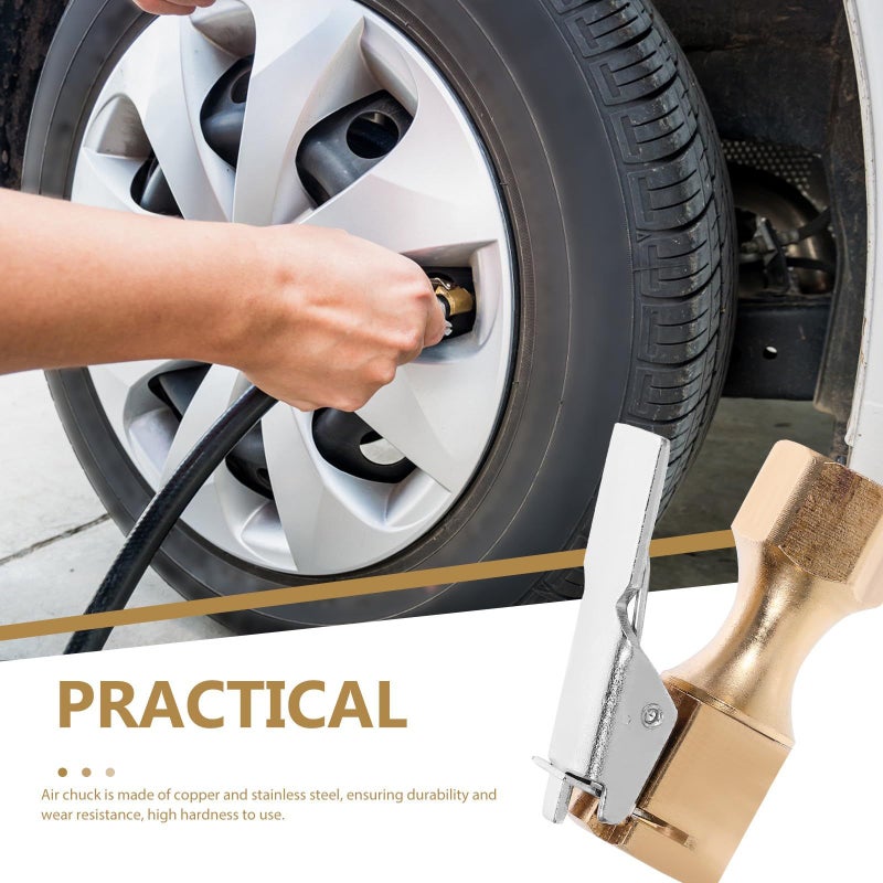 Heavy Duty Locking Air Chuck Quick Connect Inflation Tool For Car Tires - Image 4