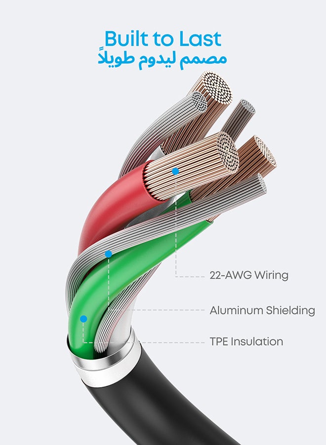 كابل باور لاين II بمنفذ لايتنينج (بطول 3 أقدام)، قد يكون أكثر الكابلات متانة في العالم، معتمد بشهادة MFi لهاتف آيفون 11/ 11 برو/ 11 برو ماكس/ Xs/ وXS ماكس/ وXR/ وX/ و8/ 8 بلس/ 7/ 7 بلس/ 6/ 6 بلس - Image 5