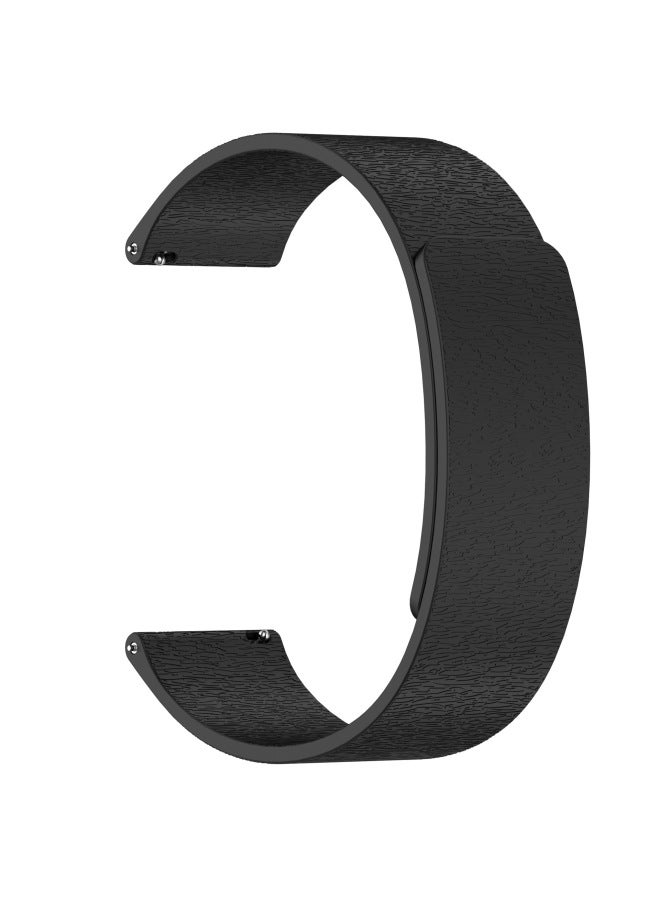Suitable For Huawei Gt5/Fit3/4 Watch Strap, New Cloud Wood Grain Magnetic Silicone Red Rice Xiaomi 8/9 Pro Watch Strap 