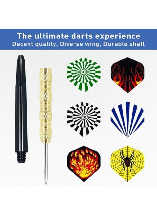 LANNJIN 18 Pack Steel Tip Darts Set, Professional Dartboard Darts with Aluminum Shafts and Standard Flights, Metal Tip Darts for Beginners and Advanced Players, Indoor Home Game - Image 4