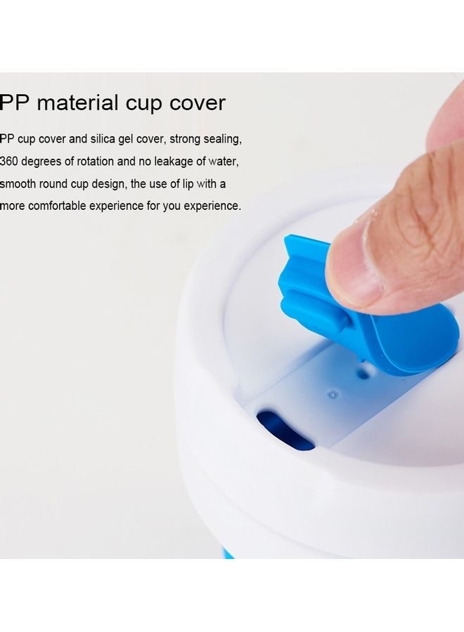 NIBEMINENT Pocket-Sized Cup With Lid Blue/White 20x6x6cm - Image 4