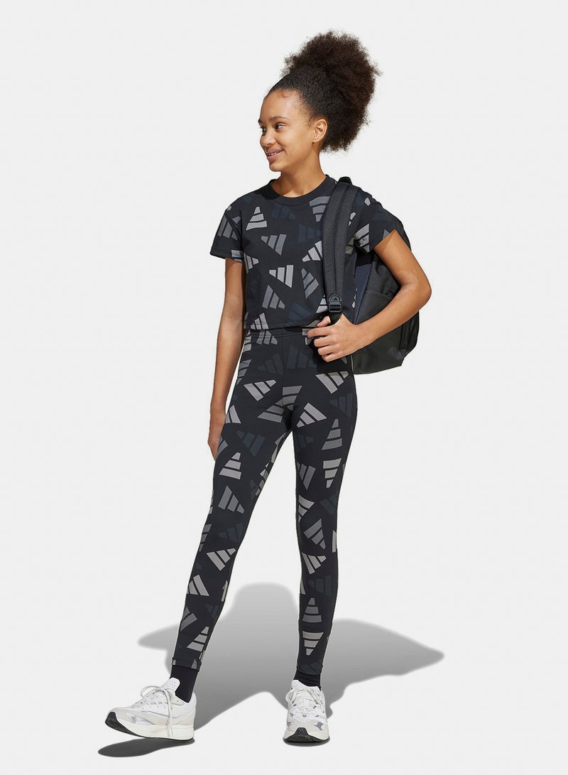 Adidas Seasonal Essentials Logo Celebration Leggings - Image 3