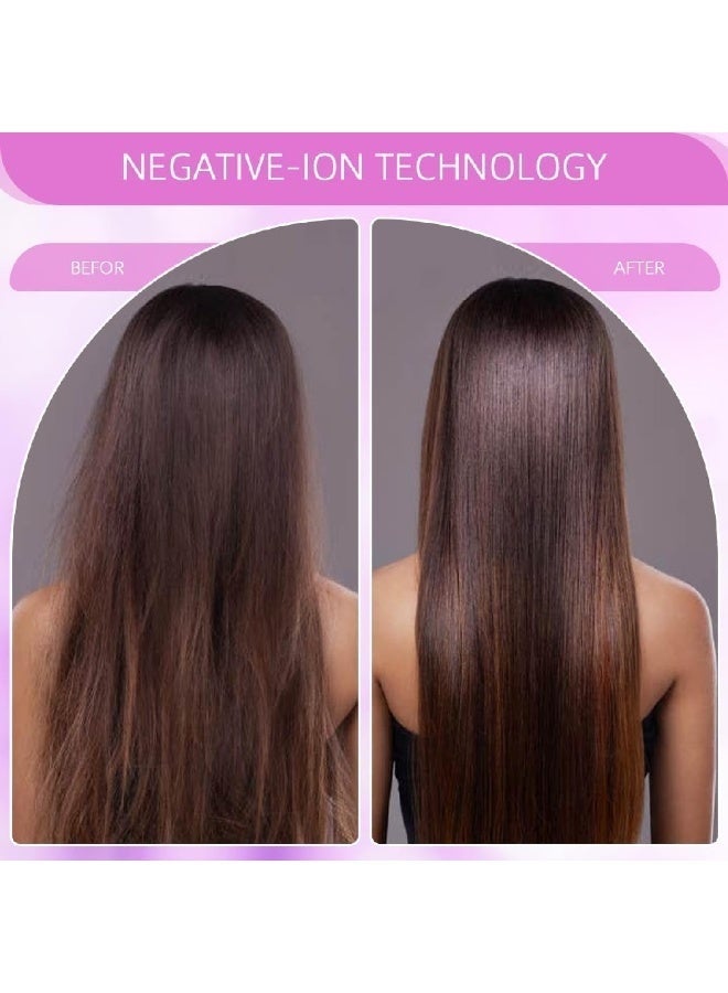 ELTRAZONE Cordless Hair Straightener Brush with Type-C Rechargeable Battery, 3 Heat Levels, Anti-Scald Safety Design & Negative Ion Portable Straightening Comb for Travel, Daily Styling and Home Use (Black) - Image 5