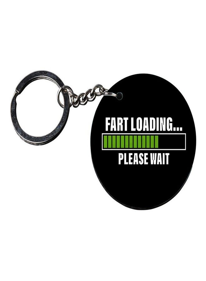 TINYWALK Set of 2 | Circle Shape Printed Wooden Keychains Fart Loading | Circle Shape keyrings | Circle Shape Keychains| Printed keyrings - Image 3