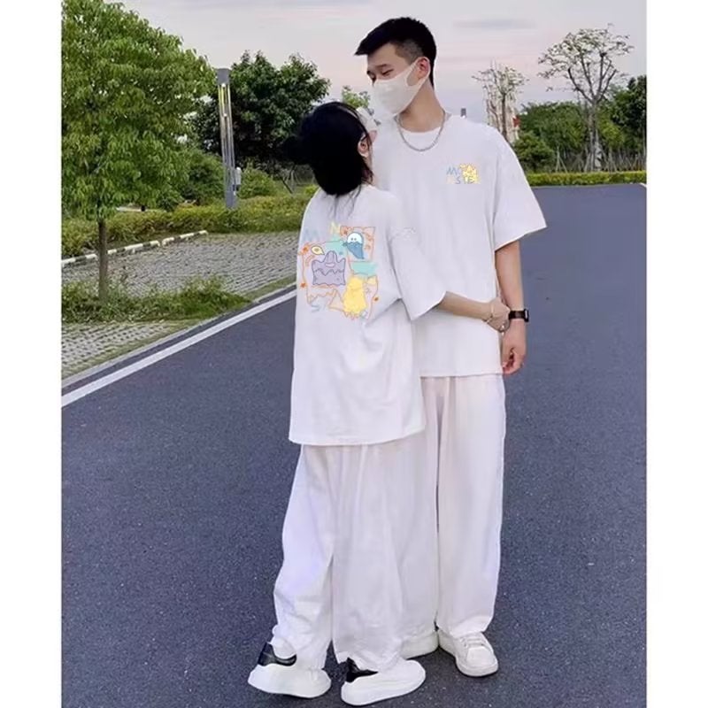Different couple's T-shirt summer 2023 Internet celebrity short sleeve - Image 3