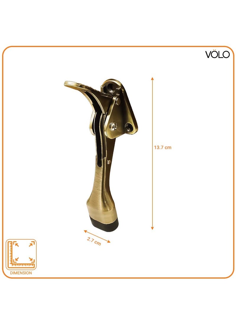 Volo Volo Hands Free Kickdown Foot Door Stopper with NonSlip Base Doors Open Easily with Just a Foot Tap 4 Inch Antique 2  - Image 3