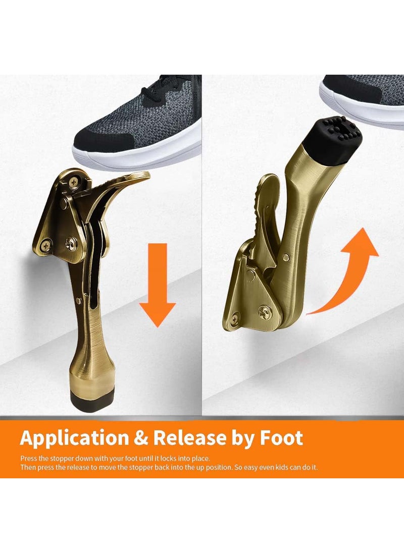 Volo Volo Hands Free Kickdown Foot Door Stopper with NonSlip Base Doors Open Easily with Just a Foot Tap 4 Inch Antique 2  - Image 4