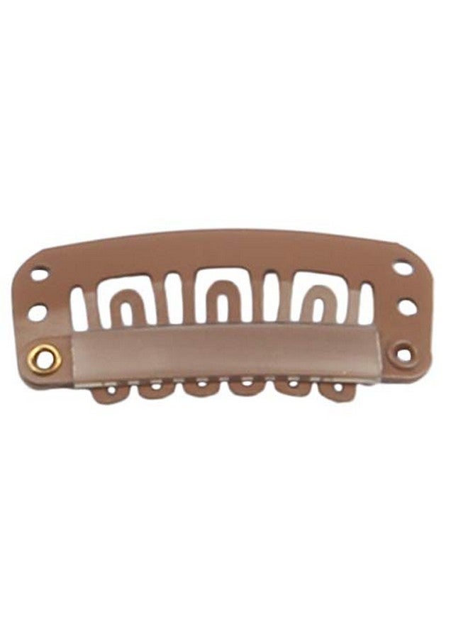 30 قطعة من مشابك الشعر على شكل حرف U من الفولاذ المقاوم للصدأ لربط الشعر المستعار ووصلات الشعر وقطع الشعر المستعار، و30 إبرة خياطة متنوعة و2 بكرة خيط (بني فاتح)