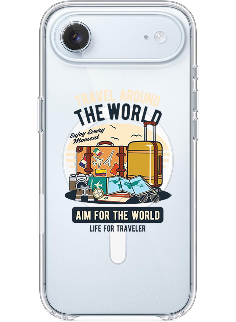 Theodor Magnetic Case for Apple iPhone 17 Air Compatible with MagSafe Wireless Charging, Shockproof Phone Bumper Cover - Aim for the world - Image 1