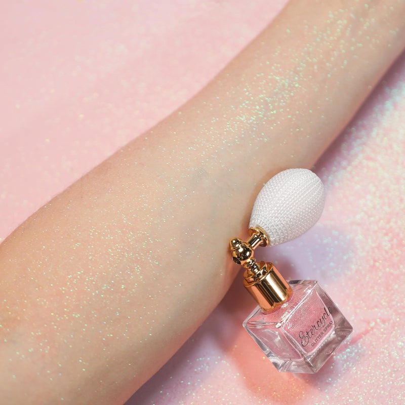 Etercycle Pink Body Glitter Spray, Shimmering Spray Powder Sparkle Powder, Cosmetic Shimmer Makeup Glitter for Hair and Body Face Clothes Nail Art Craft Design Easter Christmas Halloween Crafts - Image 3