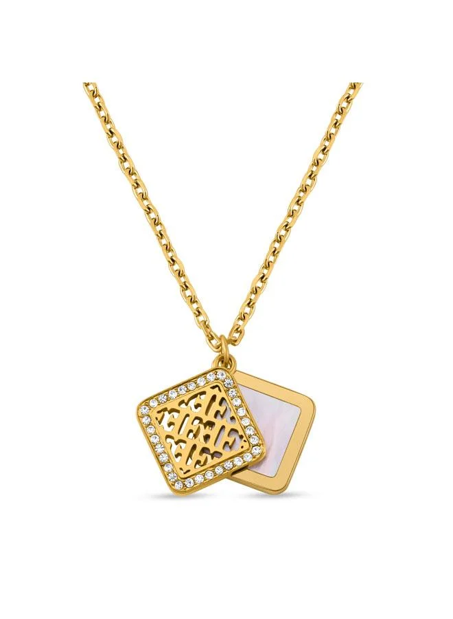 ESCADA Linda Gold Plated 316L Stainless Steel Pendant Necklace for Women, 450mm