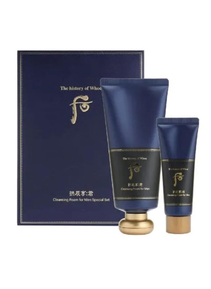 The history of Whoo THE HISTORY OF WHOO Gongjinhyang Cleansing Foam Special Set for men 180ml Free 40ml - Image 1
