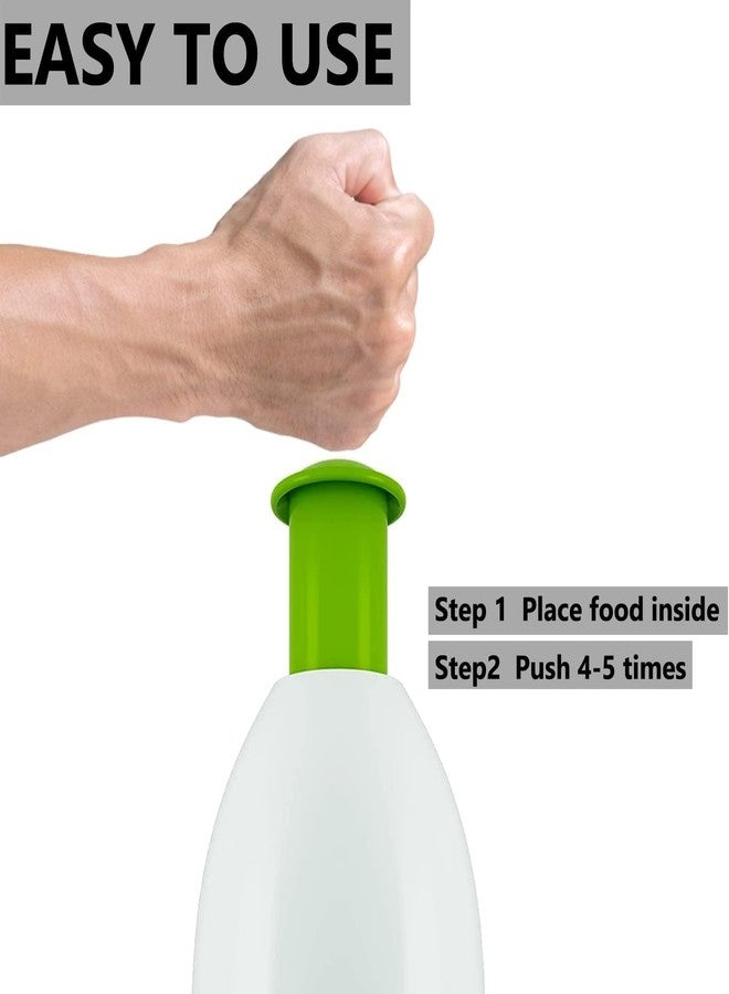 GProME New Food Chopper Manual Hand -Onion Chopper Dicer-Slap Vegetable Chop Cutter Mincer for Garlic Mushroom Nuts Almond Ginger Herbs Parsley Chili Tomato Durable,Dishwasher Safe,BPA Free(Large) - Image 2