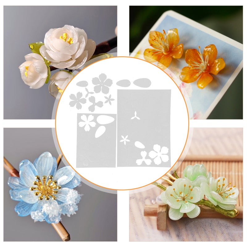 2pcs Heat Shrink Sheet Flower Pre-Cut Shrink Sheets Shrinky Paper For Kids Hair Embellishments Diy Jewelry Making Craft Ornament - Image 3