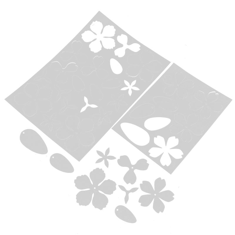 2pcs Heat Shrink Sheet Flower Pre-Cut Shrink Sheets Shrinky Paper For Kids Hair Embellishments Diy Jewelry Making Craft Ornament - Image 1