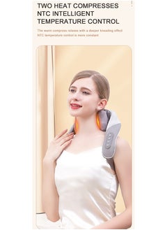EzzySo Mini Kneading Neck Massager Shoulder And Neck Hot Compress Massager Trapezius Massage Free Hands  - Image 2