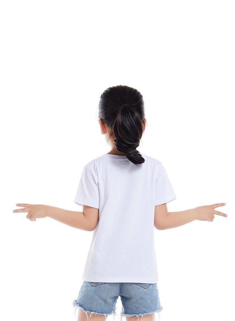 Loquat Unisex Family Couple Parent-Child clothing Football Pattern T-shirt White - Image 3