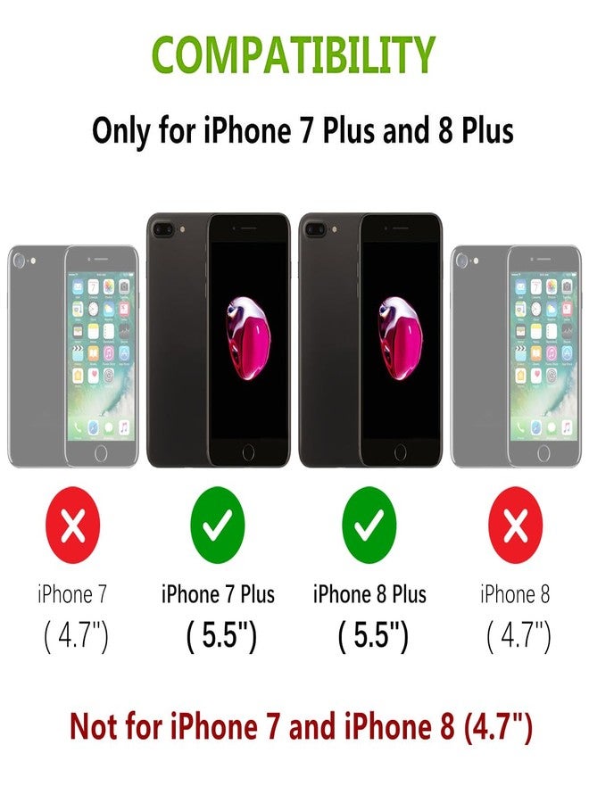 iCoverCase Compatible with iPhone 8 Plus/7 Plus/6s Plus/6 Plus Wallet Case with Card Holder and Wrist Strap PU Leather Phone Case 5.5 Inch (Khaki) - Image 2