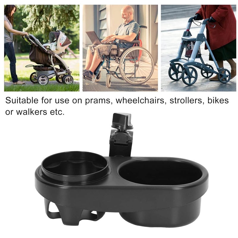 comfrt Stroller Cup Holder, Multifunction Double Universal Stroller Water Bottle Holder for Water Bottle Mobile Phones Stroller Cup Holder - Image 4