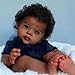 GYCV Lifelike Black Reborn Baby Dolls Boy 20 Inch Realistic Newborn Doll Brown Skin African American Baby Doll Curly Hair Toddler Baby Dolls that Look Real Reborn Babies Toys Gift for Kids - Image 2