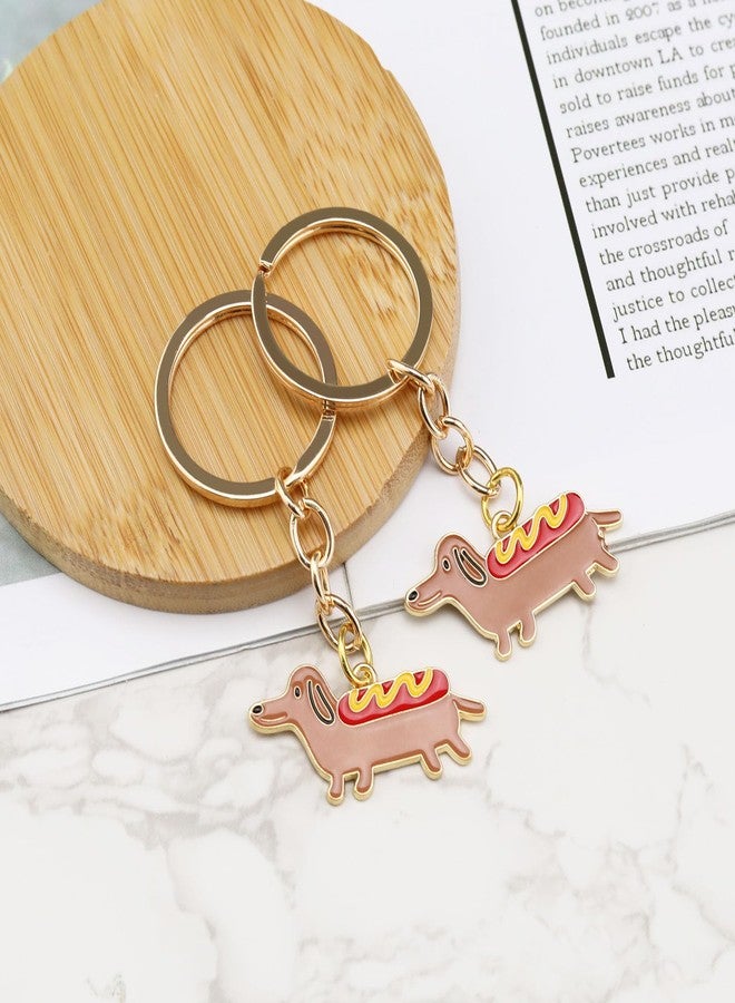كريت آيديا فكرة إبداعية: سلسلتا مفاتيح على شكل كلب داشهوند، قطعتان، مقاس 38×18 مم، لون ذهبي، هدية مثالية لأعياد الميلاد، عيد الحب، عيد الشكر، رأس السنة، للنساء والفتيات والأطفال، لتزيين حقائبهم ومحافظهم. - Image 5