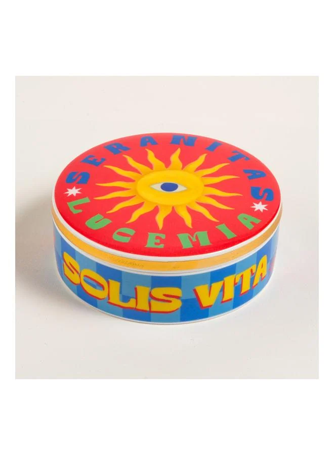 Shekou Colorful Porcelain Decorative Object 12x12x4 cm.