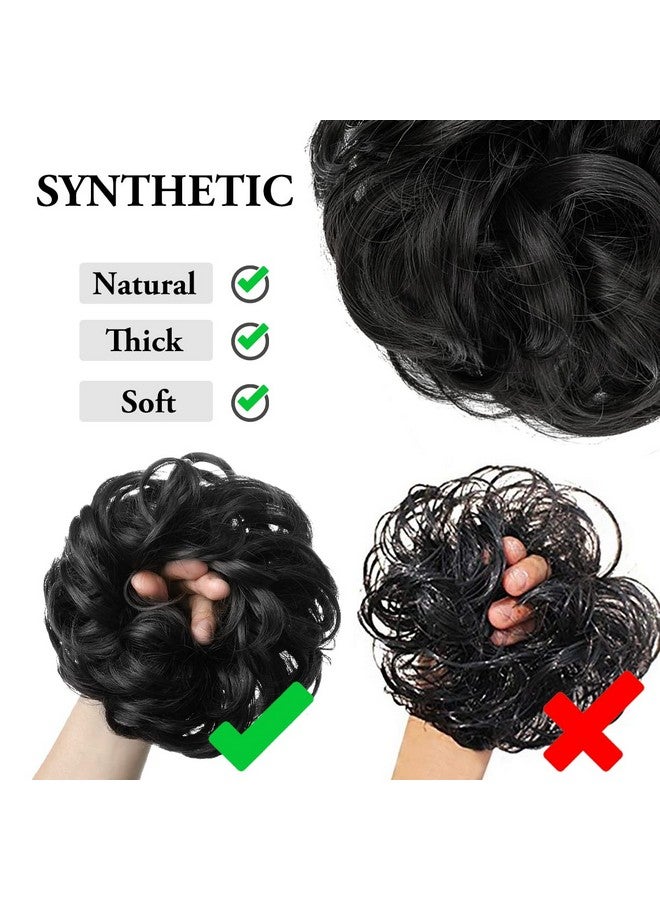 برافراجيا قطع شعر على شكل كعكة فوضوية، وصلات شعر مجعدة ومموجة، وصلات شعر صناعية على شكل كعكة، وصلات شعر ذيل حصان، وصلات شعر سميكة للنساء والفتيات - أشقر بلاتيني (قطعة واحدة) - Image 4