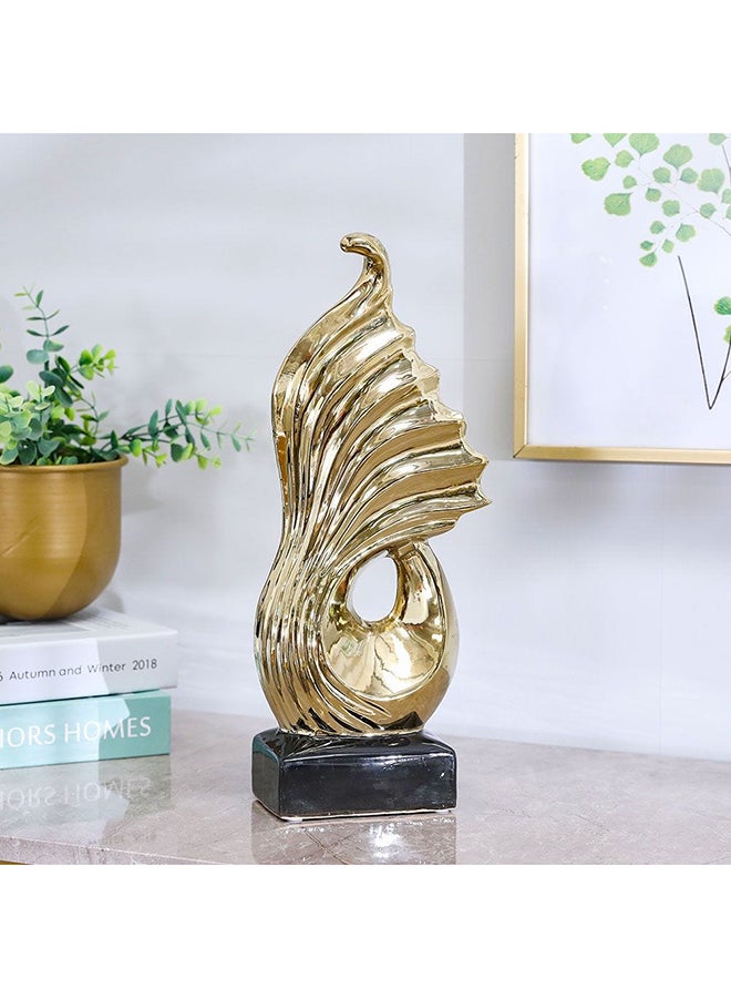 DANUBE HOME Liana Gold Decor Accents Best Friend Gold Home Decor Resin Abstract Shelf Decor Modern Bookshelf Decorations for Home Living Room Office Table Desk Decor 15.3X7.8X36.5Cm  - Image 1