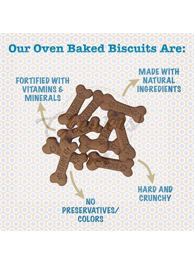 Chewers Oven Baked Real Chicken & Peanut Butter Dog Biscuits, Chicken Flavour, Dog Treat 1 Kg - Image 2
