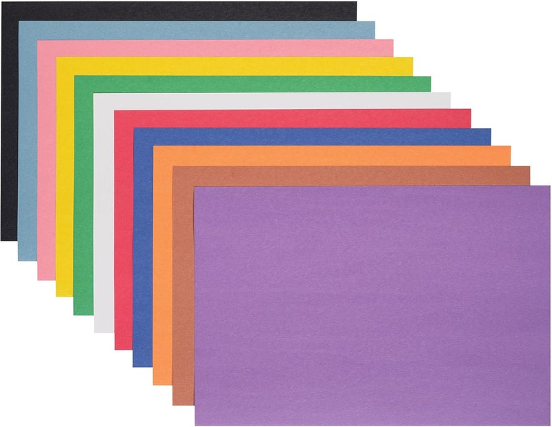 Prang (Formerly SunWorks) Smart-Stack Construction Paper, 11 Assorted Colors, 12" x 18", 150 Sheets - Image 3