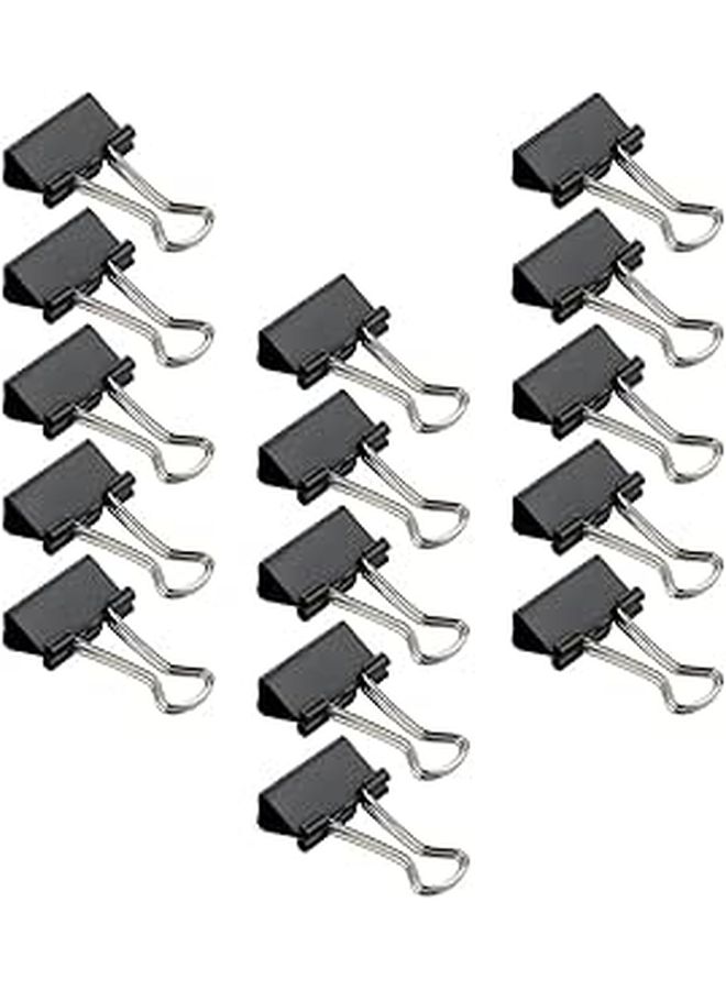 36 Pcs Black Metal Binder Clips 32mm Long Tail Document Office Supplies - Image 1