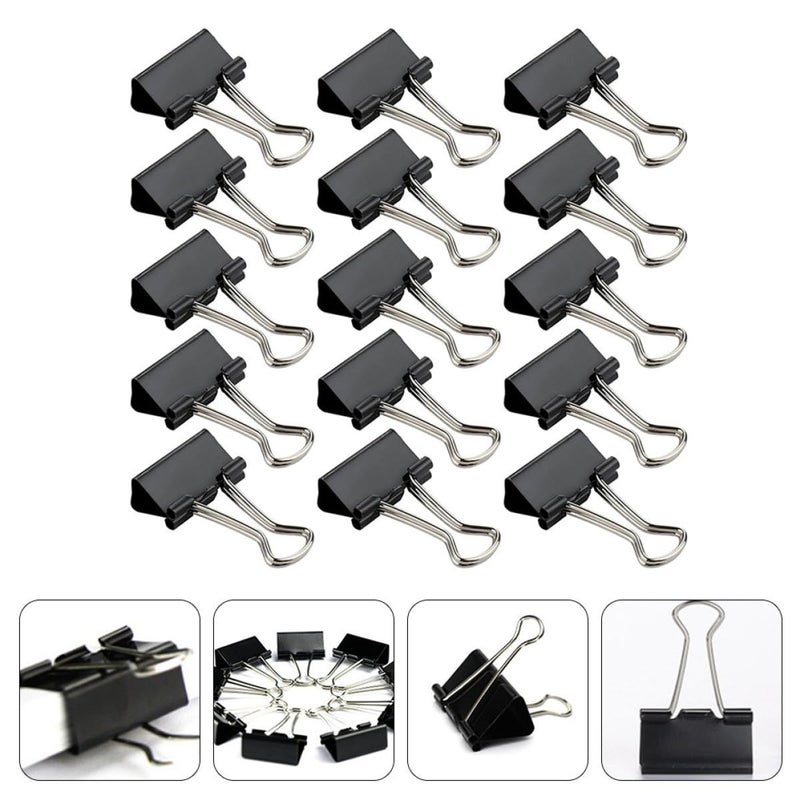 36 Pcs Black Metal Binder Clips 32mm Long Tail Document Office Supplies - Image 4
