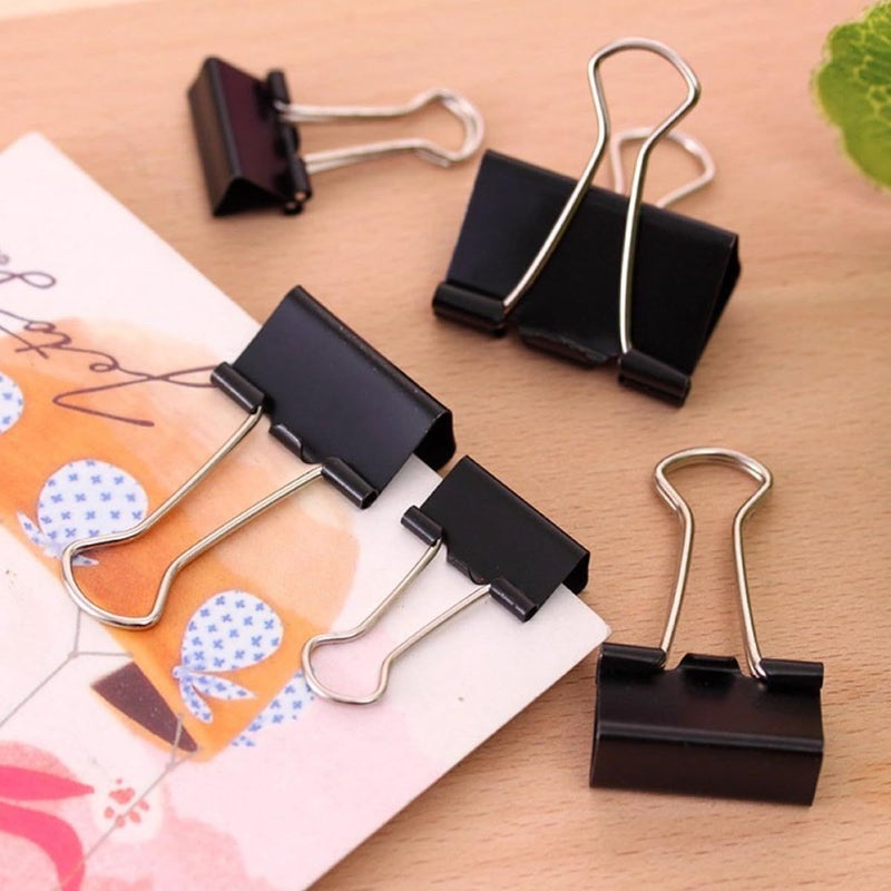 36 Pcs Black Metal Binder Clips 32mm Long Tail Document Office Supplies - Image 5