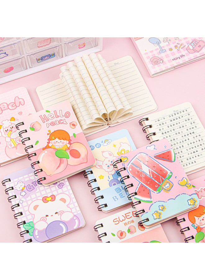 HELPS Creative Cartoon Coil Book Student Mini Portable Small Book Cute Girl Pocket Learning Notebook Stationery - Image 2