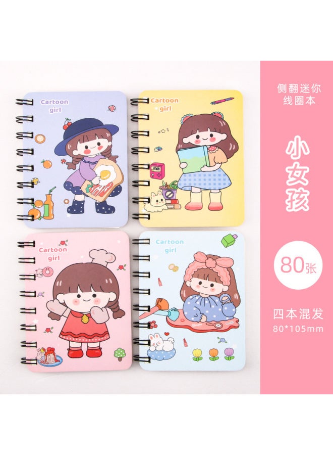 Creative Cartoon Coil Book Student Mini Portable Small Book Cute Girl Pocket Learning Notebook Stationery - Image 1